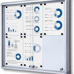 Dry Wipe Indoor Lockable Noticeboard with Sliding Doors
