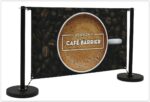Cafe Barrier full kit, Custom Peronalised logo and colour,1.5mtr with Bars & Clips - Image 3