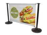 Cafe Barrier full kit, Custom Peronalised logo and colour,1.5mtr with Bars & Clips - Image 2