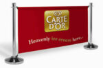 Cafe Barrier full kit, Custom Peronalised logo and colour,1.5mtr with Bars & Clips