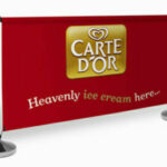 Cafe Barrier full kit, Custom Peronalised logo and colour,1.5mtr with Bars & Clips