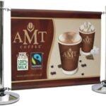 Custom Printed PVC 500gsm Banners (one-Side) for Cafe Barriers and Queque MGMT.