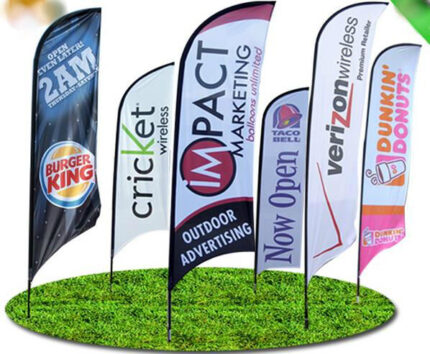 Custom printed to your design Teardrop/Feather/Rectangular Flag including Pole & Bag Outdoor Exhibitions