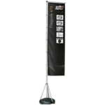 Custom Printed Flag Pole 415 - Portable Telescopic Flag Pole with Base Forecourt Signs - Garden Flags - Suitable for Indoor & Outdoor Promotions, Exhibitions, Events