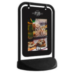 Eco Swinger Pavement Sign - Black & White Pavement Signage & Boards