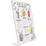 Menu displayer(Tilt ) for optimal table-top viewing.