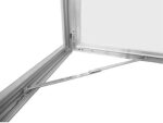 Silver anodised Slim Poster Case with Door Stays - Image 2