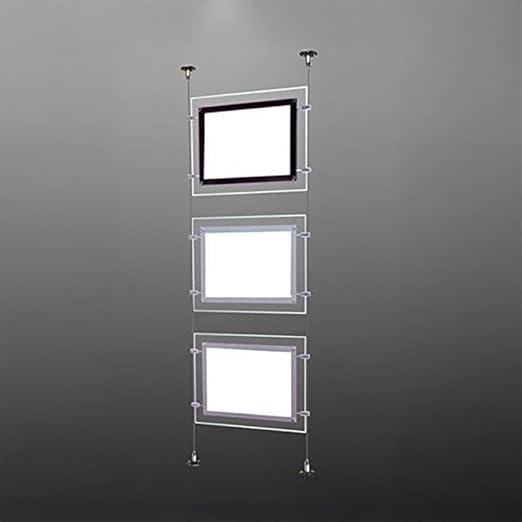 414KL5OY2IL._AC_SX522_ Window Hanging Acrylic Poster Frame Crystal Led Light Box Sign Display Holder (A4x 4panels) - Image 1