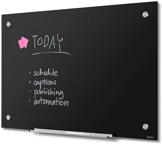41PY3Ar3TzL._AC_SX522_ SCRITTO ® Glass Blackboard - writable, Magnetic, Wall-Mounted, Easy Wipe - Image 1