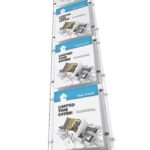 Cable Window display Kit - A4x 4panels and 8mtrs steel cable