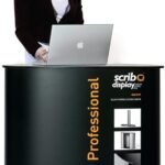 Black Coloured Professional Counter Display Stands – Professional, Eye-Catching & Durable Counter Top Display Stands - Best use for Indoor Exhibitions, Retail Stores, Events and Much More