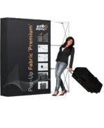 Pop-up Fabric Premium Straight- Display Wall + Trolley wheelcase - Hardware only (220 cm)