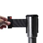 Retractable Barrier Post with 2.5m long black belt-queue control - Image 4