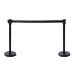 Retractable Barrier Post with 2.5m long black belt-queue control