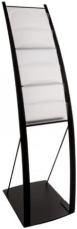 Freestanding Brochure Holder 6x A4 size frosty holders Portrait
