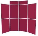 8 Panel Folding Display Board Including Header and Carry Bag(RED)