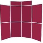 8 Panel Folding Display Board Including Header and Carry Bag(RED)