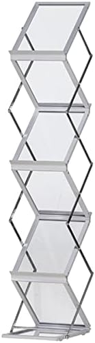 Acrylic Coloured Zigzag Brochure Holders - 4 Rubber Feet, 6-Tier Elegant Leaflets & Brochures Holder - Magazine Racks - Best for Indoor Exhibitions, Company Events & Presentations
