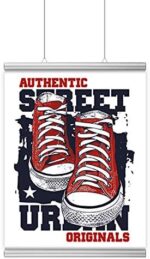 Silver anodised Poster Hanger (Pack of 2) for Paper, Card, Flexible Banner Materials and Rigid Plastic