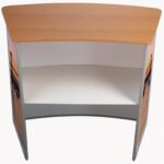 Promo Counter (Convex) Trade Exhibition Event Fairs Display Stand (White) - Image 2