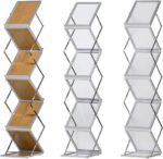 Acrylic Coloured Zigzag Brochure Holders - 4 Rubber Feet, 6-Tier Elegant Leaflets & Brochures Holder - Magazine Racks - Best for Indoor Exhibitions, Company Events & Presentations - Image 7