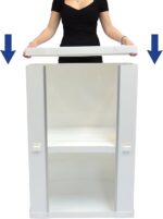 Slim Promo Stand Lighter Trade Exhibition Counter Event Fairs Display (White) - Image 4