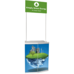 Slim Promo Stand Lighter Trade Exhibition Counter Event Fairs Display (White)